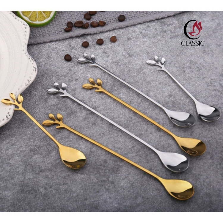 قاشق شربت خوری طرح برگ