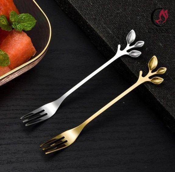 چنگال دسر خوری طرح برگ