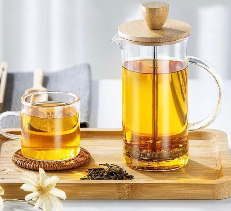 فرنچ پرس درب چوبی بامبو