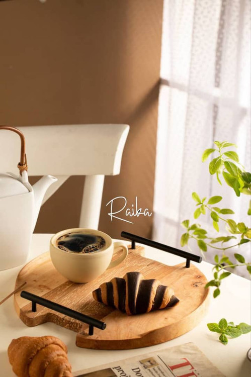 سینی چوب و فلز گرد مدل دارکوب